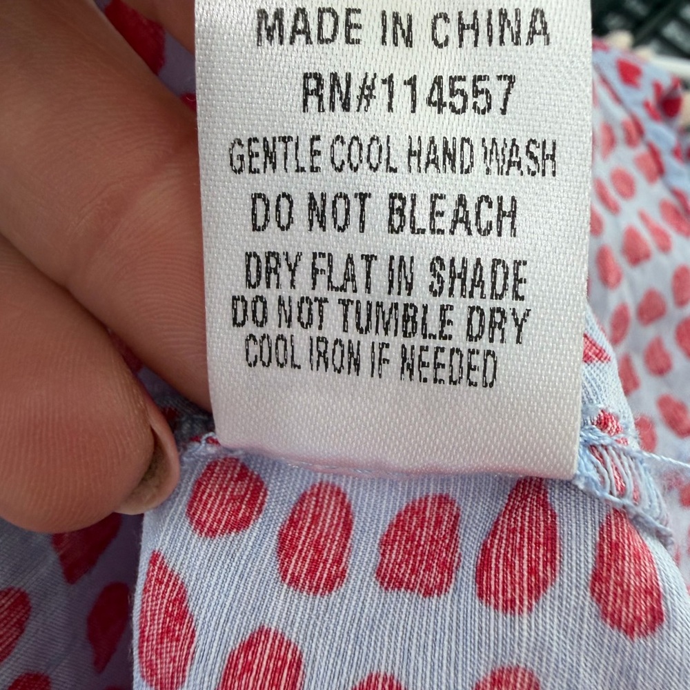 Thml Blue And Red Patterned Top - image 7